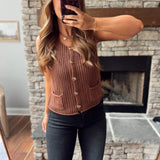 Billie Coco Chunky Knit Sweater Vest