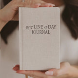 One Line A Day Journal - Tan Fabric
