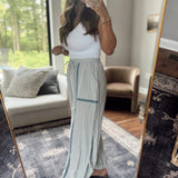 Vintage Denim Side Slit Tie Joggers