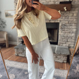 Butter Yellow Tahlia Henley Top