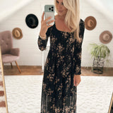 Into The Woods Black Ruched Maxi