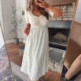 Ari Twofer Sweater Striped Midi Dress