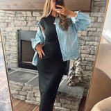 Black Faith T-Shirt Midi Dress