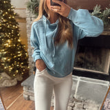 Blue Gray Reset Fleece Hoodie