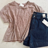 Cocoa Azaria Washed Short Sleeve