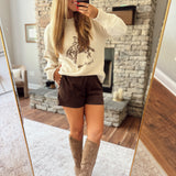 Espresso Ride Away Suede Shorts