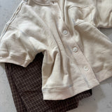 Ecru Hope Button Up Short Sleeve Cardi