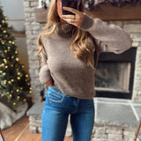 Brown Cozy Cowl Sweater