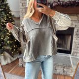 Charcoal Green Mellow Mix Top