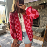 Sweetheart Check Cardigan