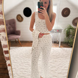 Ivory Botanical Button Down Top IN STORE