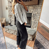 Risen Black Cropped Barrel Jeans