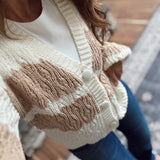 Natural Cable & Color Cardigan
