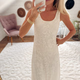 Ivory Lace Me Lovely Midi Dress
