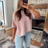 Dusty Pink Cedarvale Knit Top