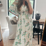 Dolly Green Floral Kimono Dress