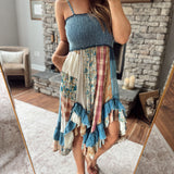 Denim Pieces of Me Midi Dress