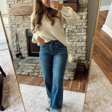 Mica Tiber Blue Wide Leg Denim