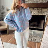 Light Blue Soft Spot Cardigan