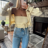 Dandelion Days Crochet Cardigan & Tube Top Set