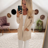 Oatmeal Basic Open Cardigan IN STORE