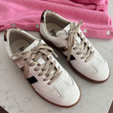 White Leopard Heads Up Sneakers