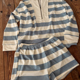 Cloud Vale Striped Knit Top and Shorts Set