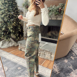 Risen Camo Cropped Barrel Pants
