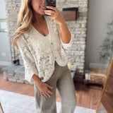 Natural Boho Embroidered Top