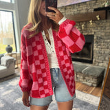 Sweetheart Check Cardigan