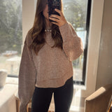 Brown Cozy Haven Sweater