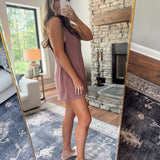 Washed Plum Tovie Sporty Romper Mini