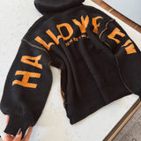 Black Hooded Halloween Sweater