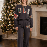 Holly Jolly Patch Charcoal Sweatshirt