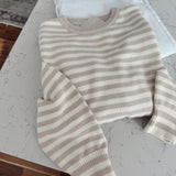 Champagne Noel Striped Sweater