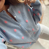 Light Blue Soft Spot Cardigan