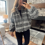 Gray Lodge Layer Fuzzy Jacket