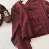 The Bordeaux Scarlett Bow Sweater