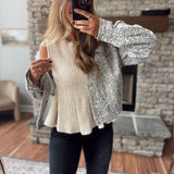 Champagne Flared Sleeveless Top