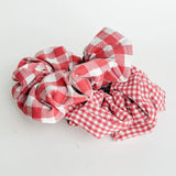 Red Gingham Scrunchies