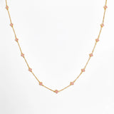 Blush Petite Colored Clover Necklace