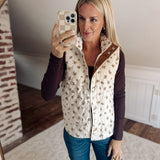 Cream Floral Braelyn Vest