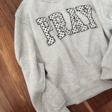Heather Gray Pray Mock Neck Sweatshirt