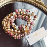 Red Rhodonite Carabiner Bracelet