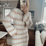 Adele Ivory Bellsleeve Sweater Dress