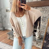 Day To Day Natural Dolman Sleeve Cardi