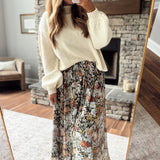 Black Floral Laurita Maxi Skirt