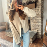 Vallerie Taupe Open Cardigan