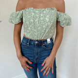 Feeling Fresh Floral Cropped Corset Top