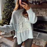 Light Blue Evergreen Charm Sweater